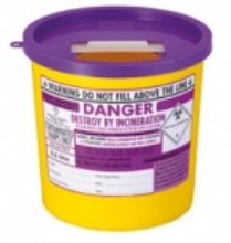 Sharps Bin+Lid 2.5Ltr Purple (Cyto)