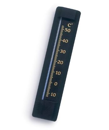 Thermometer Room Black Plastic 7C To 50C