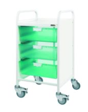 Trolley Clinical Vista 50 (Sunflower) 3 Double Green Trays