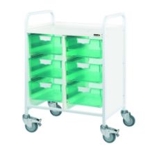 Trolley Clinical Vista 60 (Sunflower) 6 Double Green Trays