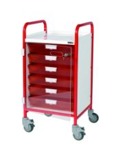 Trolley Vista 50 Colour Concept (Sunflower) 6 Single Red Trays