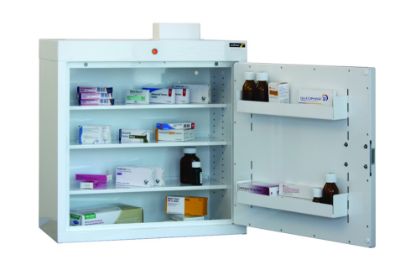 Cabinet Medicine (Single Door) 66X60x30cm (3 Shelves) With Warning Light