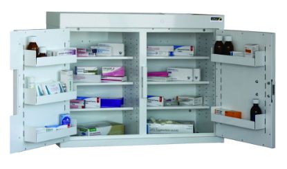 Cabinet Medicine (Two Doors) 60X80x30cm (6 Shelves) No Warning Light