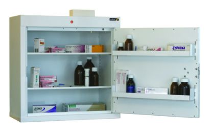 Cabinet Controlled Drugs (1 Door) 66X60x30cm (2 Shelves) With Warning Light