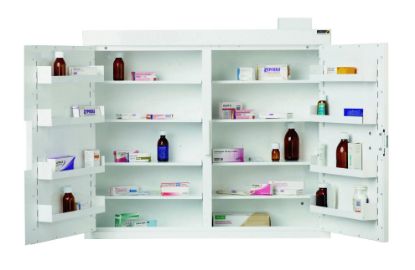 Cabinet Controlled Drugs (2 Doors) 85X100x30cm (8 Shelves) No Warning Light
