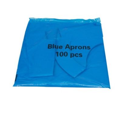 Apron Blue Disposable x 100 Flat Pack