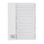 Divider Subject (Q-Connect) A4 White Reinforced Board Clear Tabbed Multi-Punched A-Z x 1