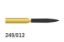 Bur Diamond (Unodent) Gold Flame Fg 249/012 F x 1
