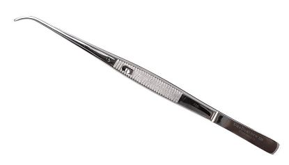 Tweezer (Unodent) College Type Curved Locking S/S Autoclavable x 1