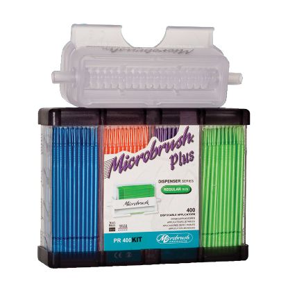 Micro Application Brushes (Microbrush) Plus Reg Assorted + Dispenser x 400