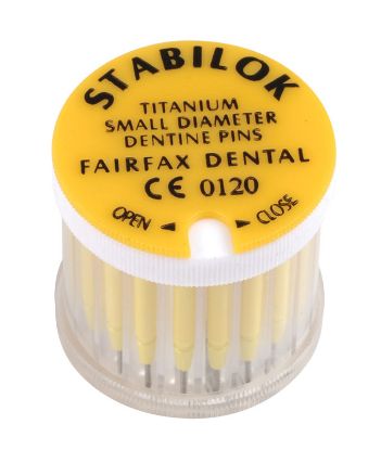 Pins Stabilok (Fairfax Dental) Titanium Small Yellow x 20