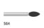 Bur Diamond (Unodent) Flame Fg 564 M Non-Sterile Single Use x 25