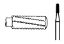 Bur Tungsten Carbide (Unodent) Straight Fissure Cross Cut-Dome Fine Size 1958 Iso No. 012 x 5
