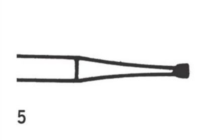 Bur Steel (Unodent) Inverted Cone Ra 5 Iso 016 x 6