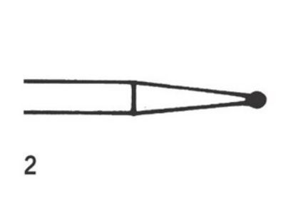 Bur Steel (Unodent) Round Hp Size 2 Iso 010 Non-Sterile x 6