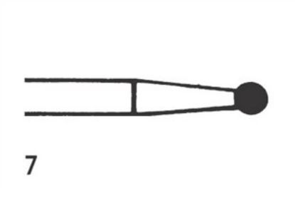 Bur Steel (Unodent) Round Hp Size 7 Iso 021 Non-Sterile x 6