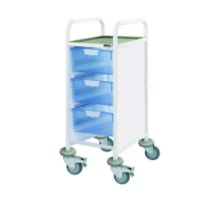 Trolley Clinical Vista 30 (Sunflower) 3 Double Blue Tray