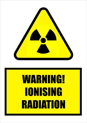Sign - Warning Ionising Raditation (Laminated)