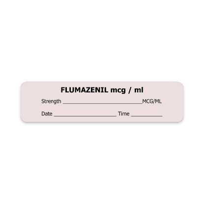 Labels Syringe Medilabel - Flumazenil Mcg/ml 1.5" x 1/2" x 400 Dispenser