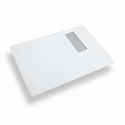 Envelopes Pocket (Q-Connect) Window C4 S/S White 324 x 229mm 90gsm x 250