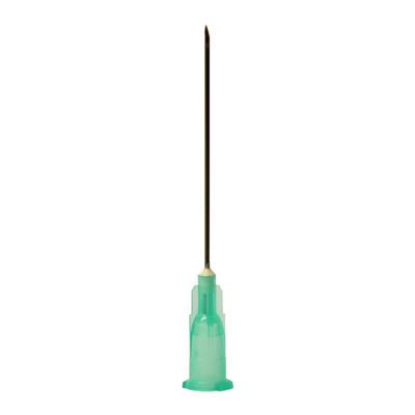Needle (Agani) Hypodermic Regular 21g x 5/8" Green x 100