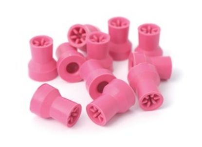 Rubber Cups (Unodent) Snap-On Soft Pink Reusable L/Free x 36