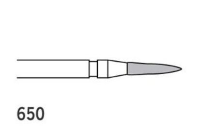 Bur Diamond (Unodent) Composite Finisher Flame Fg 650 Sf Non-Sterile x 1