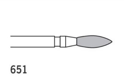 Bur Diamond (Unodent) Composite Finisher Flame Fg 651 Sf Non-Sterile x 1