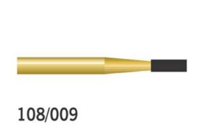 Bur Diamond (Unodent) Gold Flat End Cylinder Fg 108/009 M X1