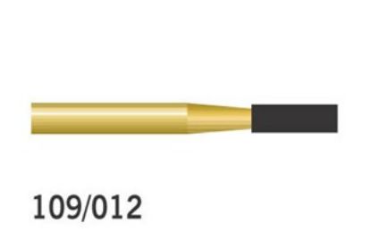 Bur Diamond (Unodent) Gold Flat End Cylinder Fg 109/012 M X1