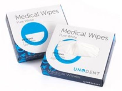 Medical Wipes/Facial Tissues (Unodent) 2Ply White x 72 Boxes