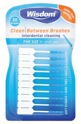 Brush Interdental (Wisdom) Clean Between Fine Blue x 12