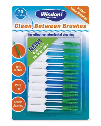 Brush Interdental (Wisdom) Clean Between Medium Green x 12