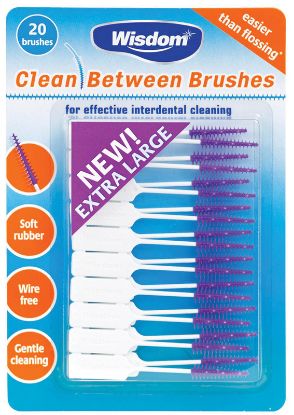 Brush Interdental (Wisdom) Clean Between Large Purple x 12