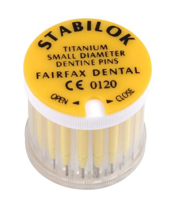 Pins Stabilok (Fairfax Dental) Titanium Small Yellow x 20
