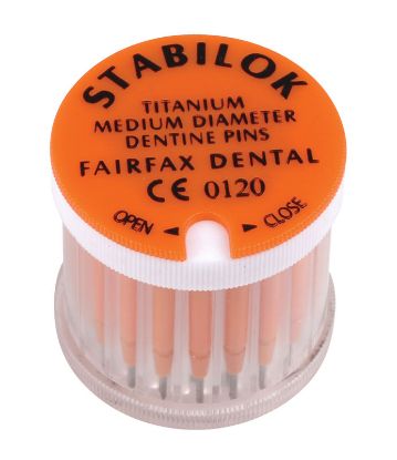 Pins Stabilok (Fairfax Dental) Titanium Small Orange x 20