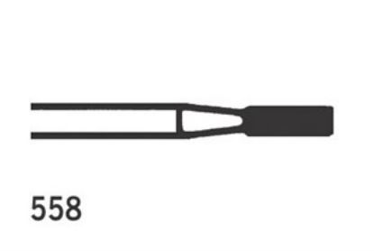 Bur Tungsten Carbide Jet (Kerr) Straight Fissure Cross Cut Fg 558 Iso 012 x 5