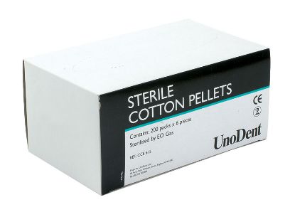 Cotton Pellets (Unodent) Sterile 200 x 6