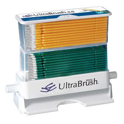 Micro Application Brushes (Microbrush) Ultra 2.0 Regular Green + Dispenser x 100