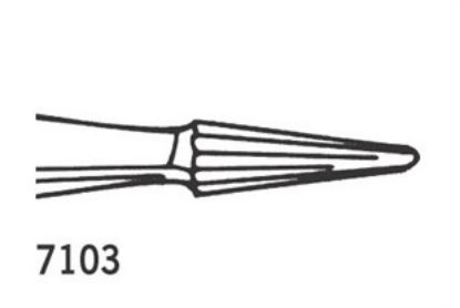 Bur Tungsten Carbide Jet (Kerr) Concave Fg 7103 Iso 012 x 5