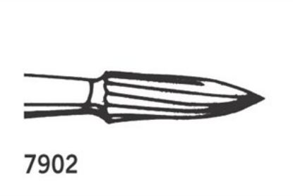 Bur Tungsten Carbide Jet (Kerr) Needle Fg 7902 Iso 010 x 5