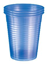 Cup Disposable Squat Plastic Aqua Blue 180mls x 2000