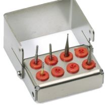 Bur Stand (Unodent) Plug-In 8 Hole Fg/Ra Red x 1