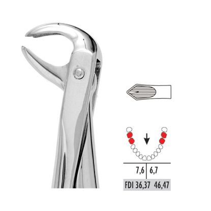 Forceps No.73 (Unodent) Lower Molars Hawk's Bill Autoclavable x 1
