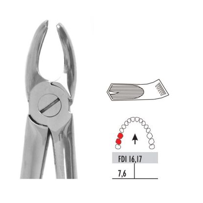 Forceps No.96 (Unodent) Small Upper Molars Right Autoclavable x 1