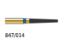 Bur Diamond (Diatech) Multilayer Gold Flat End Taper Fg 847 Iso 014 ml x 5