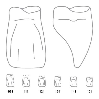 Crown Forms Clear (Odus Pella) Central Cervical Part Enlarged 101 x 1 Pair