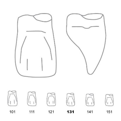 Crown Forms Clear (Odus Pella) Central Cervical Part Enlarged 131 x 1 Pair