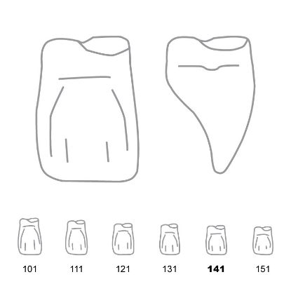 Crown Forms Clear (Odus Pella) Central Cervical Part Enlarged 141 x 1 Pair