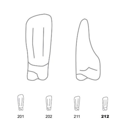 Crown Forms Clear (Odus Pella) Incisors Lower 212 x 1 Pair